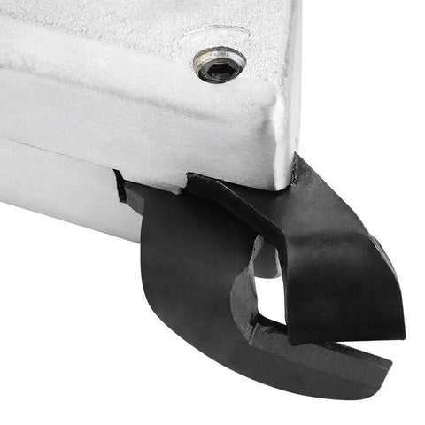 Close-up of Power Drill Shear Attachment For Metal Cutting Turns Your Drill Into A Badass Nibbler 1200 RPM Fits 12V Cordless Or AC Drill