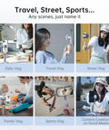 Various vlog scenarios featuring ISteady XE 3 Axis Smartphone Gimbal Stabilizer With Foldable Portable Design Lightweight 259g 280g