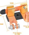 Beefy Heavy Duty Battery Disconnect Switch Knife Blade 12V 24V Cut Off Isolator dimensions detailed view