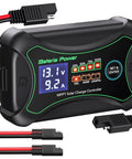 10 Amp 12 Volt MPPT Solar Charge Controller For Gel, AGM Lead-Acid And LiFePO4 Batteries, Portable Solar Panel Regulator