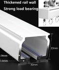 Heavy Duty Aluminum Alloy Curtain Tracks providing hella smooth tracking, thickened rail wall for strong load bearing.