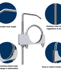 Close-up of Two Point Five Inch Exhaust Hangers And Muffler Hangers Two Pack, 304 Stainless Steel Vibration Dampening Hooks