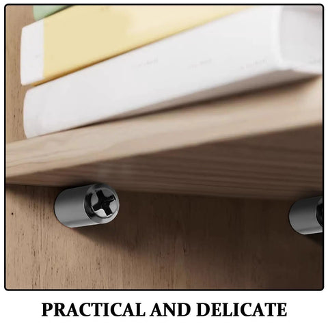 Close-up of Heavy Duty Cabinet Shelf Peg Set With 150 Self Tapping Screws And 150 Sleeves 0.3 Inch Pins for shelf support