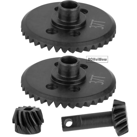 Beefed Up One Tenth Scale RC Differential Gear Assembly Upgrade Kit with steel helical gears for 4x4 Slash Rustler Stampede