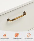 Drawer with Arch Cabinet Handle in Champagne Bronze, European Style Arched Drawer Pull, anti-corrosion, anti-fingerprint, easy installation.