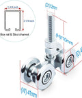 Two Pack Track Roller Wheels For Beam Trolley System, Sliding Door Roller Track Wheels With Box Rail Strut Channel diagram