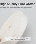 SCOTTCHEN 6-inch white cotton buffing wheel, 70-ply, 1/2" arbor for bench grinder.