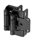 Heavy Duty Self Closing Cabinet Hinges With Smooth As Butter Soft Close For Half Inch Overlay Doors 4 Pack Easy Install Matte Black Finish close-up view