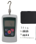 Digital Push Pull Force Tester 20N To 200N With Built In Sensor And Auto Backlit LCD Display For Quick Readouts, Storage Capable For Material Mechanics, Product Development And Quality Control, Rugged All Around Workhorse Force Meter with hook and case