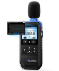 Real Time Decibel Meter With 2 Inch IPS Screen For Home And Office A Weighted Sound Level Meter Measuring 30 To 130 dB For TVs, Speakers, Appliances, Toys, Pool Pumps With Light And Dark Theme, front view