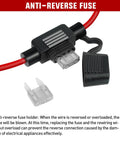 Anti-reverse fuse holder for 48V 36V To 12V Voltage Converter 360W 30A Regulator Step Down To 12V DC with red wiring