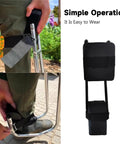 Gardening Knee Seat Strap On Kneeling Stool For Yard Work And Farm Tasks, ergonomic design with back support, black color