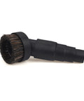 Long Horse Hair Vacuum Brush With Universal Connector For 25Mm, 32Mm, And 35Mm Hose, Small Round Dust Suction Attachment in black