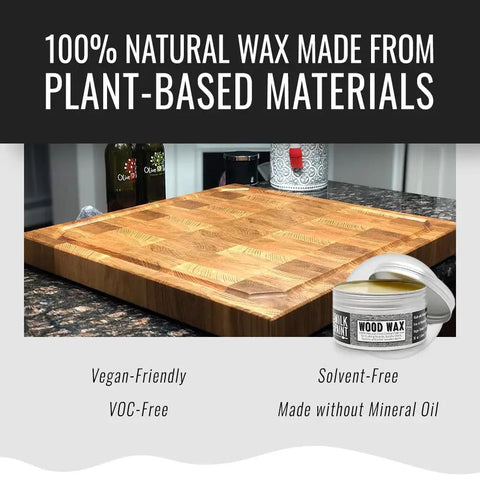 Wood Wax Finish For Raw Wood Surfaces That Delivers A Rich Slick Look On Cutting Boards Bowls Butcher Blocks And Unfinished Furniture