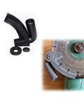 230MM Angle Grinder Dust Collector Attachment For Hassle Free Shop Vac Rig Up And Slick Debris Capture During Heavy Duty Cutting And Surface Prep Projects Black, showing adapter parts for mounting.