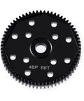 Steel Spur Gear Set 66T 72T 81T 84T 48P Hardened Steel Main Gear Upgrade for RC Cars, 66T gear close-up view