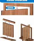 Concealed 360 Degree Pivot Door Hinge Set Built Tough In Stainless Steel, Heavy Duty Commercial Grade Door Hardware With Silent Rotation For Doors Up To 220 Lbs, Double Bearing System For Smooth Quiet Open And Close, center mount install showcase