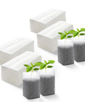 Eco Friendly Biodegradable Plant Grow Bags 5.5x6.3 Inches 200 Pack Non Woven Seed Starter Pots with young plants