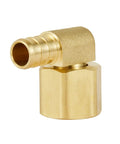 5Pc Brass Barb Crimp PEX 1/2 In X 1/2 In Female NPT Swivel Elbow Adapters, Lead Free, Heavy Duty Fittings, Universal PEX Connection For All Brand Tubing, Clamp Compatible, Durable Brass Construction brass PEX elbow fitting