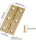 Solid Brass Hinges Set For Cabinets And Jewelry Boxes 1/2 Inch, 2 Inch, And 2.5 Inch Butt Hinges, Built Tough And Rustproof For Wood Chests