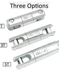 3 Ton Cable Pulling Swivel 360 Degree Heavy Duty Wire Bearing Breakaway Tool For Grid Work And Electricians Slick Rotation options shown