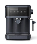 Professional Semi Automatic Espresso Machine With 15 Bar Pressure And Integrated Milk Frother front view with controls and frother.