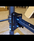 Close-up of Two Piece Heavy Duty Bed Frame Brackets Modification Plates Adapter Connector for Headboard Footboard Wood Furniture Gap Fixer.
