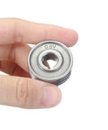 Person holding Stainless Steel Welding Feed Roller 0.9mm V Groove For 201 221 Feeder Drive Rollers Works With Most Welders Great