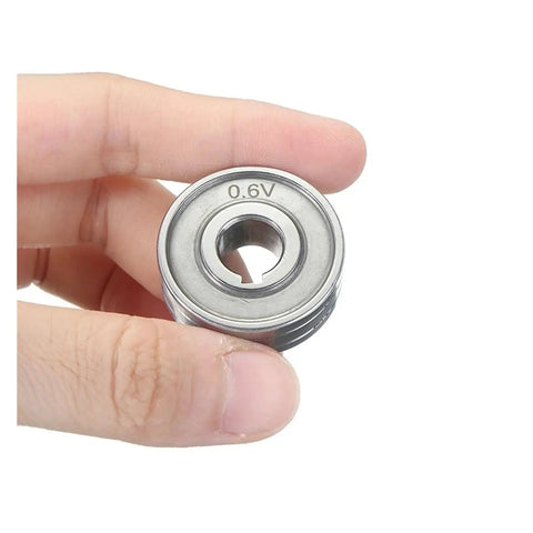 Person holding Stainless Steel Welding Feed Roller 0.9mm V Groove For 201 221 Feeder Drive Rollers Works With Most Welders Great