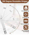 Two Pack 6.7 Inch Folding Lid Stays Built Like A Tank Heavy Duty Metal Hinges with 180 degree rotation for easy use.
