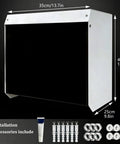 Universal Fit EV Charger Cover Heavy Duty Powder-Coated Iron Frame And Tinted Acrylic Panel dimensions 35x40x25cm with installation accessories