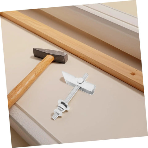 12 Pack Heavy Duty Toggle Bolts And Wedge Anchors For Hollow Walls Drywall Fasteners Kit M8x72mm with hammer and wooden frame