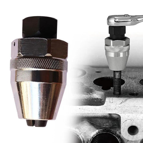 Do It All Adjustable Broken Bolt Remover And Stud Extractor For One Quarter To One Half Inch Bolts Six To Twelve Mm Heavy Duty Chrome Vanadium Tool For Rusted Painted And Damaged Studs shown in use and close-up