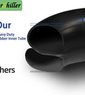 Comparison of Heavy Duty 16x6.50-8 And 16x7.50-8 Inner Tube With Straight Valve Stem highlighting thickness and durability.