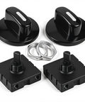 Two Pack Four Position Rotary Switch With Knob For Heaters And Fans, Three Speed Settings Plus Off, 13A At 125V Or 10A At 250V