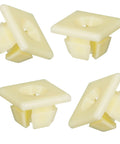 Plastic nuts from Front And Rear License Plate Screws Kit With Rustproof Finish, shown for domestic vehicles installation.