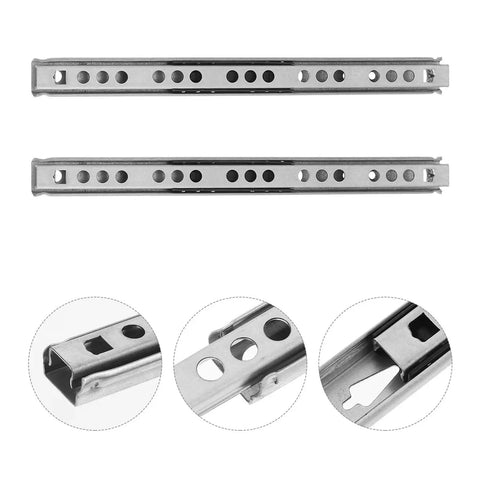 Stainless Steel Cabinet Drawer Slide Rail Kit, Side Mount Ball Bearing Rails For Smooth Silent Drawer Operation, close-up view