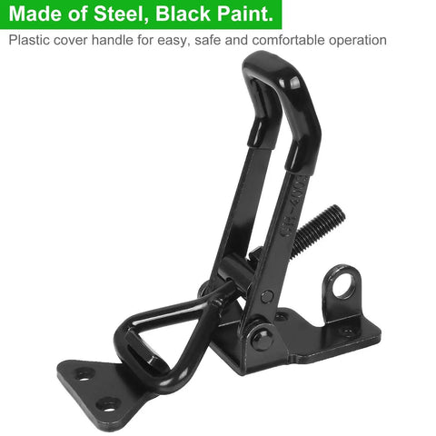Four Pack Adjustable Toggle Heavy Duty Latch Clamps 360 Lbs Capacity Lockable Quick Release Metal Draw Latch with Black Vinyl Grip