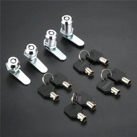 Drawer Tubular Cam Lock With Locking Plate Zinc Alloy Heavy Duty Cabinet Mailbox Drawer Lock With Keys Displayed