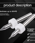 Close-up of 7 Pcs Mini PCB Drill Bit Set 0.2mm to 0.5mm high speed steel spiral flute micro drill bits with tungsten carbide tips