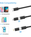 Endoscope Camera With Light 6 LED Lights Nine Point Eight Feet Semi Rigid Snake Cable IP67 Waterproof Borescope connector types