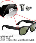 Straightup Replacement Screw Kit For Ray Ban Meta And Oakley Meta Smart Glasses Temple Hinge Repair Gen 1 Gen 2 Wayfarer Smart Shades Fix Loose Arms No Biggie Quick Swap close-up of screws and temple hinge detail.