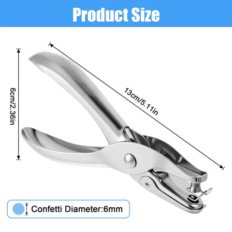 24 Pack Single Hole Punch One Quarter Inch Handheld Paper Punch For Circle Holes Metal Construction Delivers 5 To 10 Sheets Per Punch