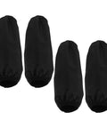 Professional Grade Heavy Duty Greaseproof Arm Sleeves Black Oil Repellent Forearm Guards With Secure Snap Cuffs displayed in a pair.
