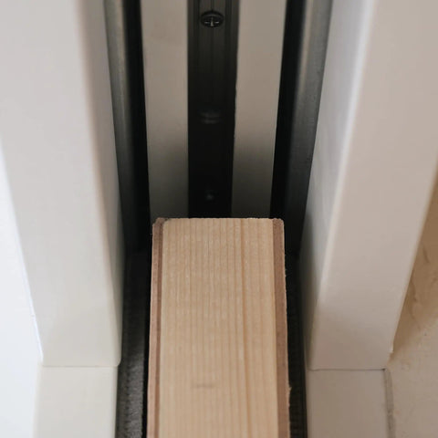 Bi-Fold Door Roller Assembly With 7/8 Inch Convex Plastic Wheels, Steel Bracket And Ball Bearings fitted in door track