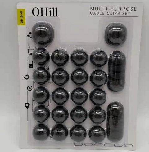 24 Pack Self Adhesive Cable Clips For Desk And Home Office Car Keep Cables Neat And Tidy Cord Organizer