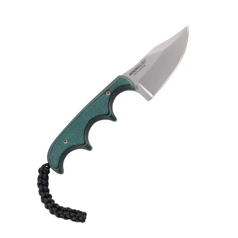 Minimalist Neck Knife With 12C27 Blade Steel, Micarta Handle, durable thermoplastic sheath and mounting options for easy EDC carry