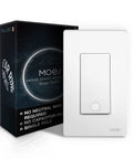 No Neutral Required Smart Switch No Hub Needed 2 4GHz Wi Fi Single Live Wire Capacitor Free Tuya Smart Life App Control Works With Alexa 5W Min Load White Ultra Safe switch and packaging