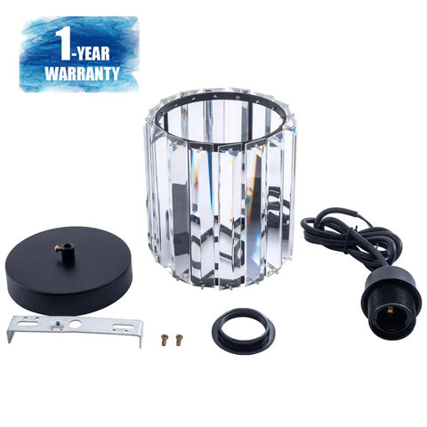 Modern Mini Crystal Pendant Light For Kitchen Island And Bar Lighting Fixture With Cylinder Crystal Design components