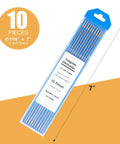 Gold Tip Lanthanated TIG Tungsten Electrodes 1.6mm X 175mm Ground Finish, 1.5 Percent Lanthanated Alloy, 10 Pack packaging